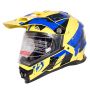 Мотошлем Racer BLD-819-7 синий/белый XL Визор